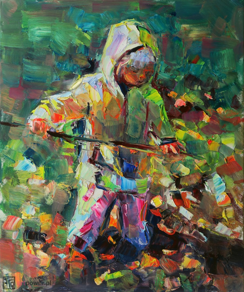 Chłopiec z patykiem II