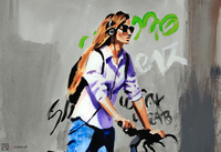 Pastelowa rowerzystka - 2