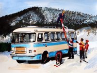 San na stoku narciarskim