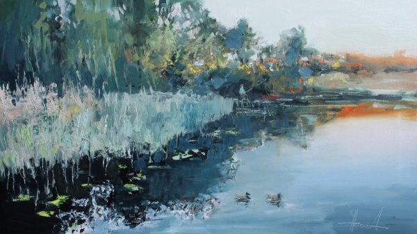 Spokój jesiennej wody