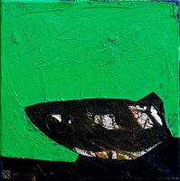 Mała czarna na zielonej