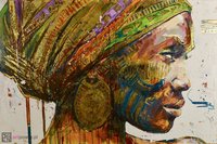 Dziewczyna w kolorowej chuście - 1