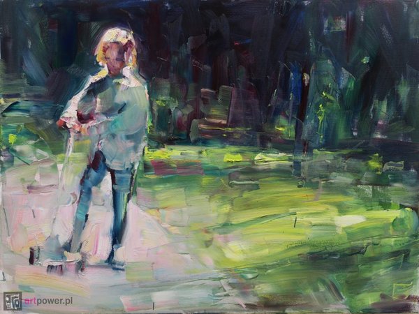 Dziewczynka z hulajnogą